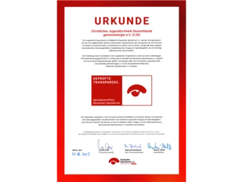 Spendenzertifikat des Deutschen Spendenrats 2025
