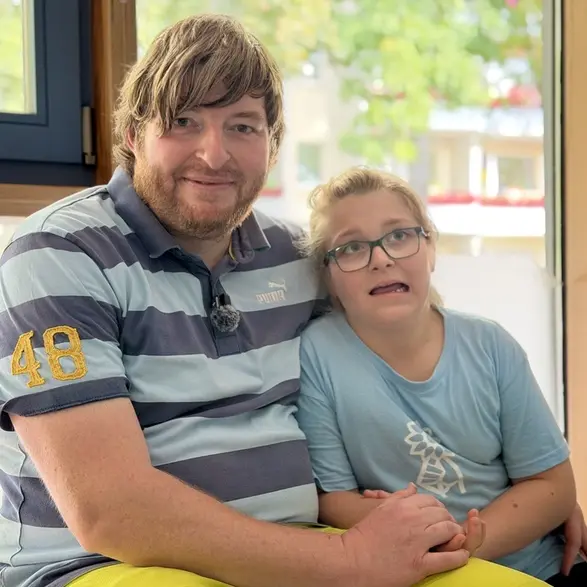 Enrico Thurm mit seiner Tochter Yasmine