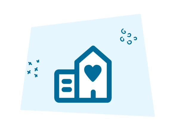 Symbolgrafik: Ein Haus mit Herz