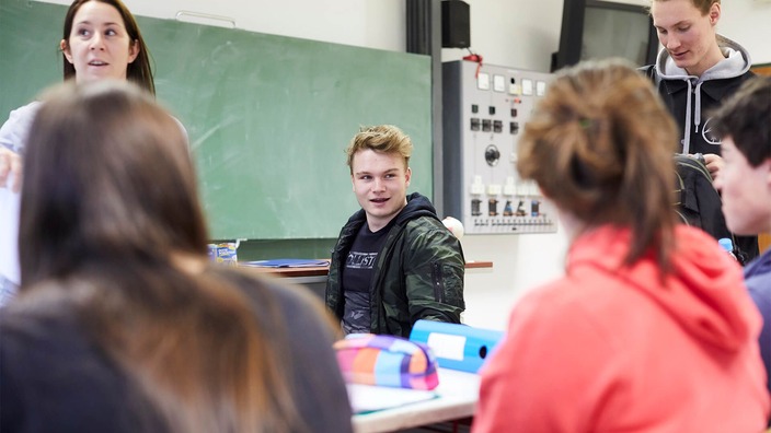 Nikolai Sommer freut sich, mit seinen Klassenkameraden gemeinsam zu lernen.