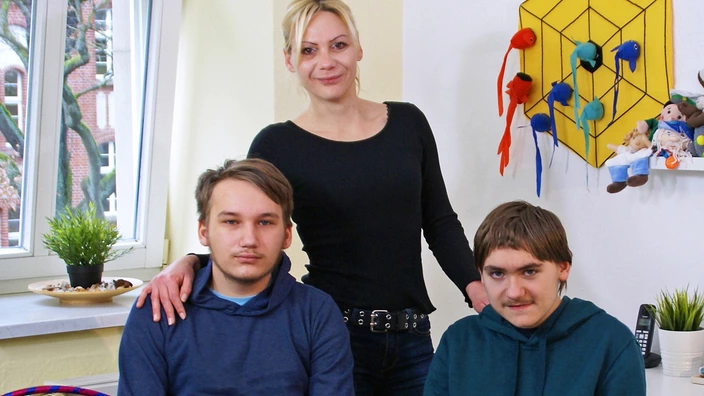 Kati und ihre beiden Söhne