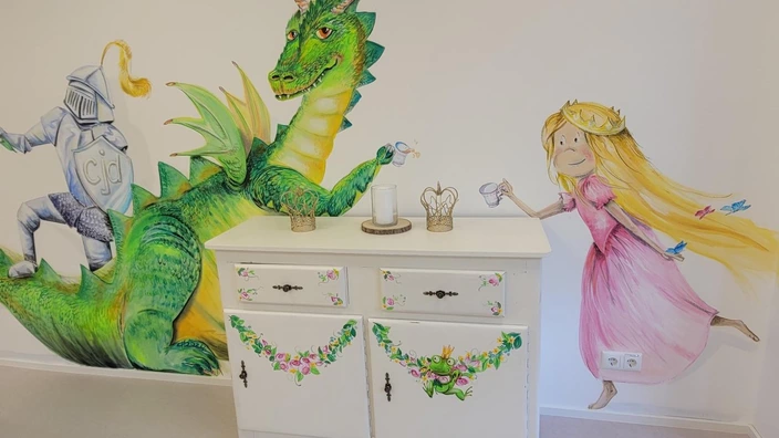 Wandgemälde in der Küche