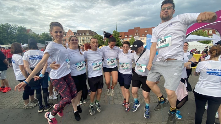 Das CJD-Team beim RUN Thüringer Unternehmenslauf 2025 