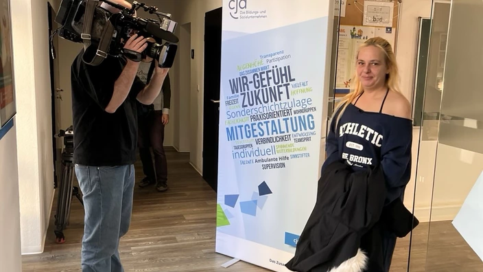 Dreharbeiten im Alphabetisierungskurs