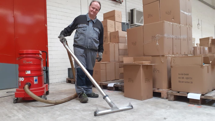 Michi auf der Arbeit