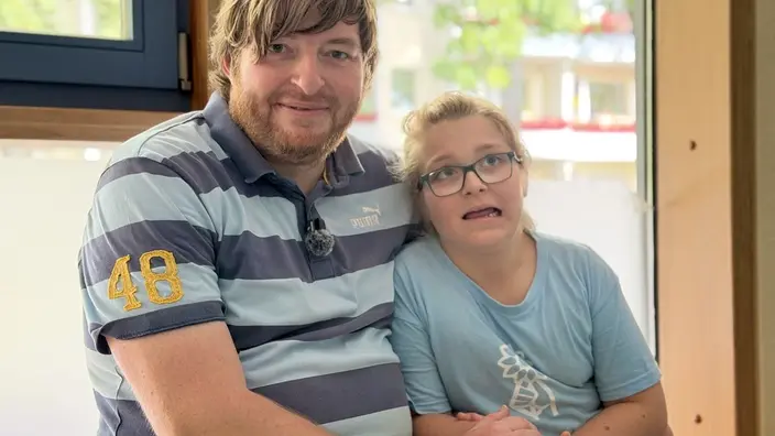 Enrico Thurm mit seiner Tochter Yasmine